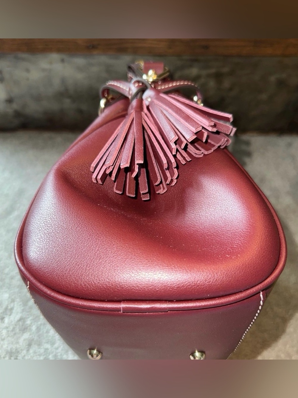 NWT Dooney & Bourke Burgundy Penrose Satchel 30 Limited Edition - Picture 7 of 10